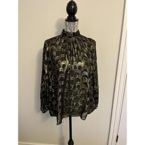 Banana Republic Metallic Gold blouse